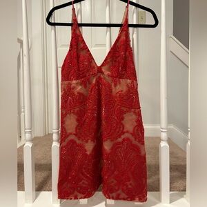 Free People Night Shimmer Mini Dress